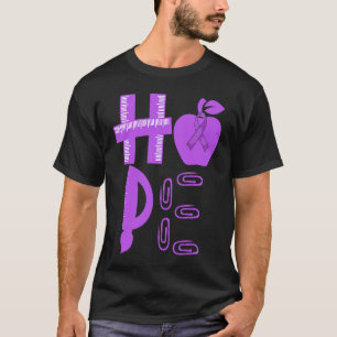 Hope Prematurity Awareness Purple Ribbon Teacher T-Shirt