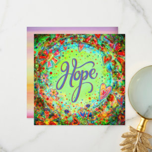 Hope Pretty Boho Encouragement Inspirational Thank You Card