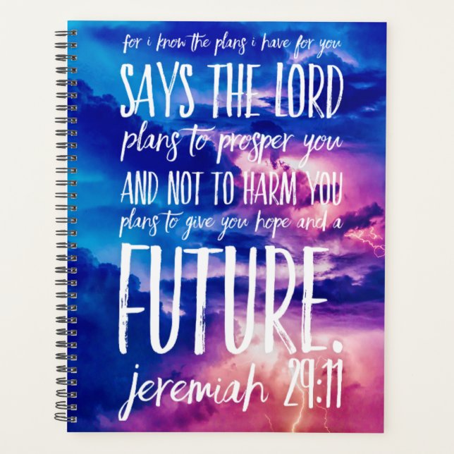 Hope Prosperity Bible Verse Christian Scripture Planner (Front)