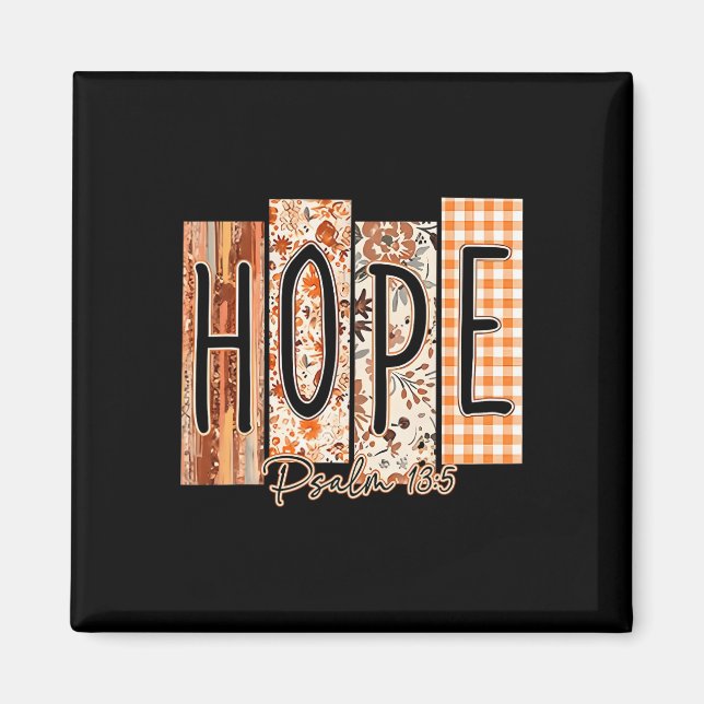 Hope Psalm 135 Bible Verse Fall Thanksgiving Flora Magnet (Front)