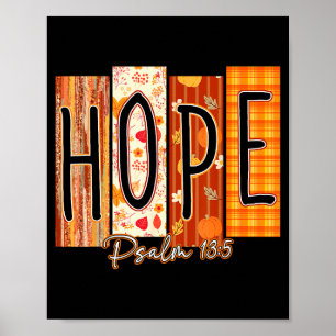 Hope Psalm 13_5 Bible Verse Fall Christian Pumpkin Poster