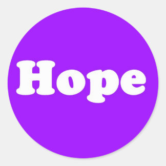 Hope Purple Inpirational Sticker