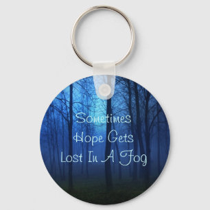 Hope quote life forest fog background iPod touch c Key Ring