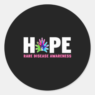 Hope Rare Disease Awareness Shirt - Rare Disease D Classic Round Sticker
