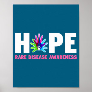 Hope Rare Disease Awareness Shirt - Rare Disease D Poster