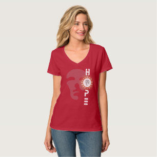 Hope Rebellious   Women V-Neck T-Shirt