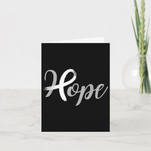 Hope Ribbon Lung Cancer Awareness Card