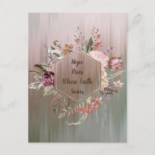 Hope Rises Where Faith Soars Postcard