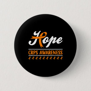 Hope Rsd Crps Awareness Month Orange Ribbon Suppor 6 Cm Round Badge