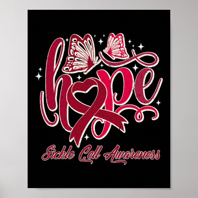 Hope Sickle Cell Awareness Motivational Quote  Poster (Front)