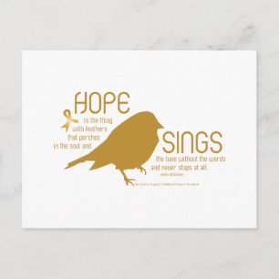 Hope Sings Gold Postcard