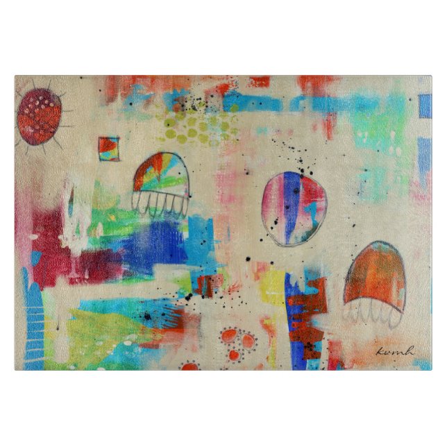 Hope Soaring 11x8 Deco Glass Cutting Board (Front)