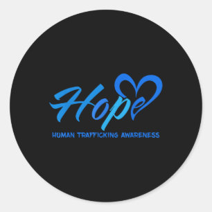 Hope Stop Human Trafficking Awareness Anti Modern  Classic Round Sticker
