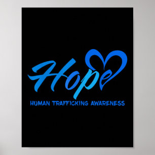 Hope Stop Human Trafficking Awareness Anti Modern Poster