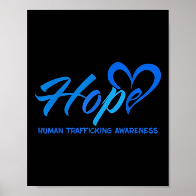 Hope Stop Human Trafficking Awareness Anti Modern  Poster (Front)