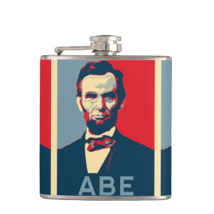 Hope Style Lincoln Portrait Hip Flask