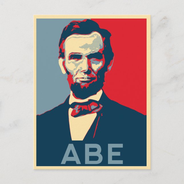 Hope Style Lincoln Portrait Postcard (Front)