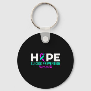 Hope Suicide Prevention Ribbon Depression Suicide Key Ring