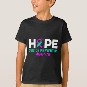 Hope Suicide Prevention Ribbon Depression Suicide  T-Shirt