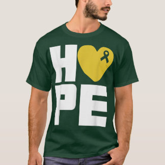 Hope Sunflower Childhood Cancer Awareness Men Wome T-Shirt