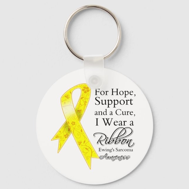 Hope Support Cure I Wear a Ribbon - Ewing Sarcoma Key Ring (Front)
