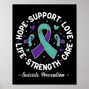 Hope Support Love Life Suicide Prevention Awarenes Poster