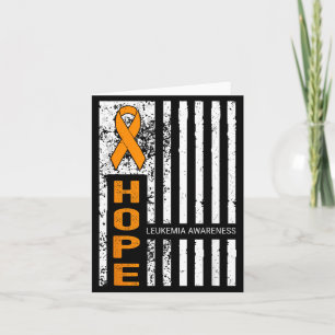 Hope Support Team Leukaemia Awareness Aamerica Usa Card