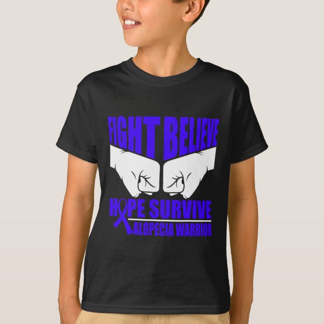 Hope Survive Alopecia Warrior  T-Shirt (Front)