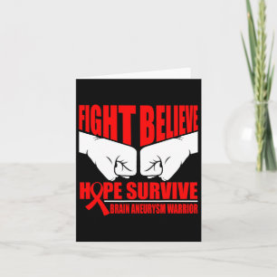 Hope Survive Brain Aneurysm Warrior Card
