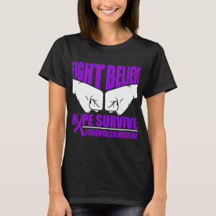 Hope Survive Fibromyalgia Warrior  T-Shirt