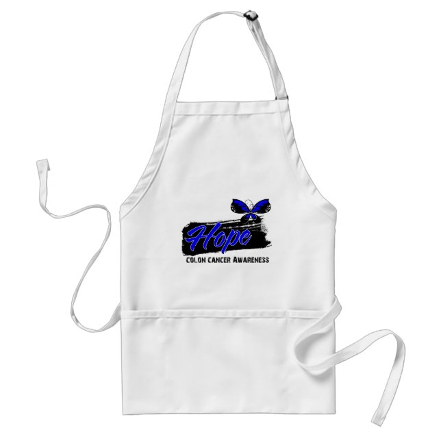 Hope Tattoo Butterfly Colon Cancer Standard Apron (Front)