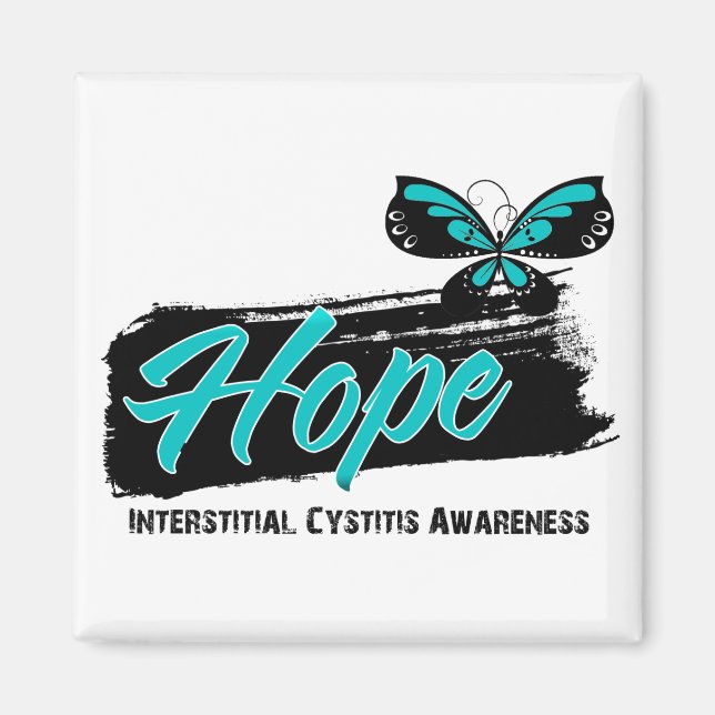 Hope Tattoo Butterfly Interstitial Cystitis Magnet (Front)