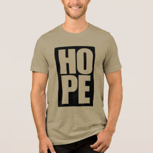 Hope Text Printed T-Shirt Tri-Blend Shirt