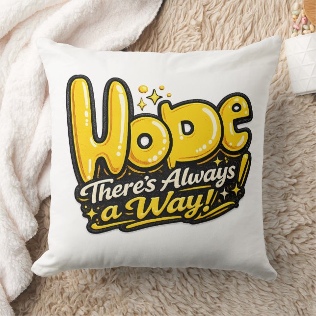 ✨💛 “Hope — There’s Always a Way!” 🌟🛋️ Cushion (Blanket)