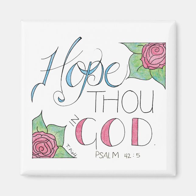 Hope thou in God Magnet (Front)