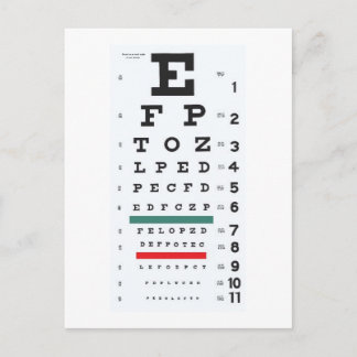 Hope to see you soon : Eye Chart Postcard