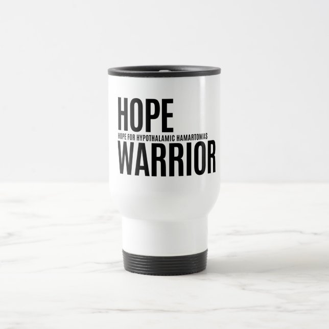 Hope Warrior - Travel Mug (White) (Center)