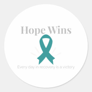 Hope Wins Addiction Awareness Sticker