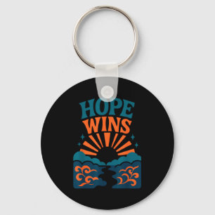 Hope Wins Romans 15_13 Sunrise Ocean Christian  Key Ring