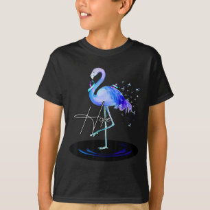 Hope With Flamingo Suicide Prevention Awareness  T-Shirt