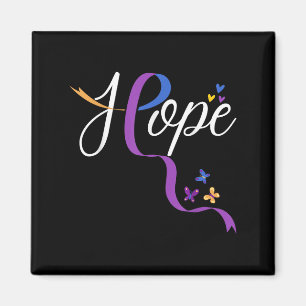 Hope Womens Bladder Cancer Awareness Ribbon Butter Magnet