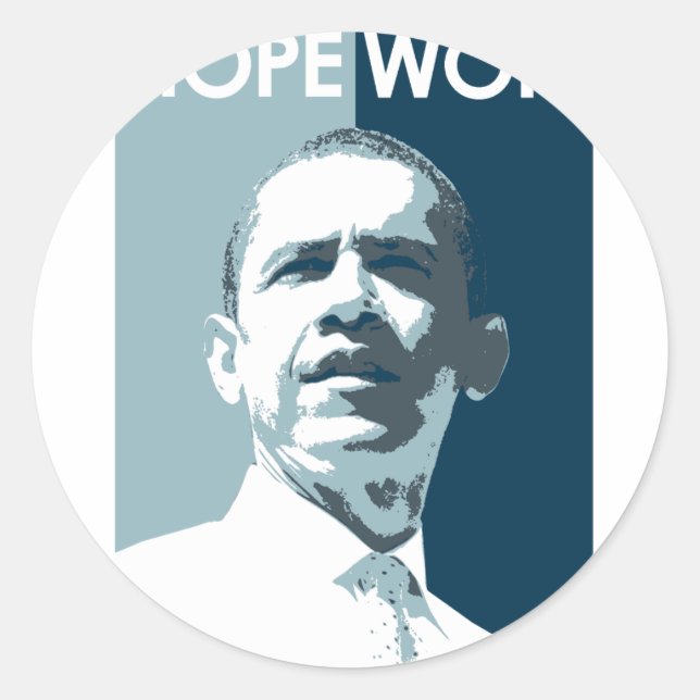 Hope Won Classic Round Sticker (Front)