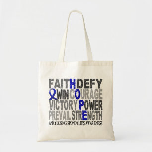 Hope Word Collage Ankylosing Spondylitis Tote Bag
