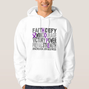 Hope Word Collage Anorexia Hoodie