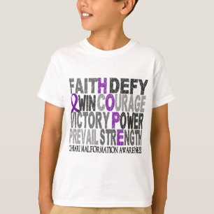 Hope Word Collage Chiari Malformation T-Shirt