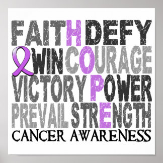 Hope Word Collage General Cancer Poster