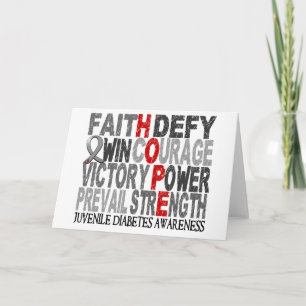 Hope Word Collage Juvenile Diabetes Card