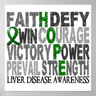 Hope Word Collage Liver Disease Poster