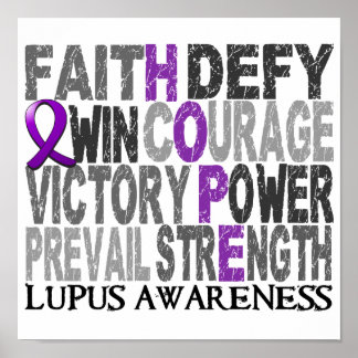 Hope Word Collage Lupus Poster