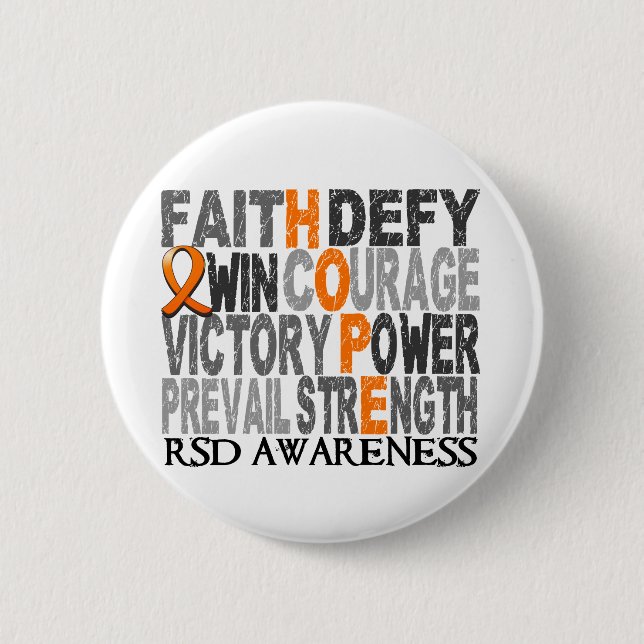 Hope Word Collage RSD 6 Cm Round Badge (Front)
